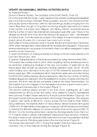 UPDATE on HAWKSBILL NESTING ACTIVITIES in FIJI by Susanna
