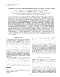 Vector-Host Interactions Governing Epidemiology of West Nile Virus in Southern California