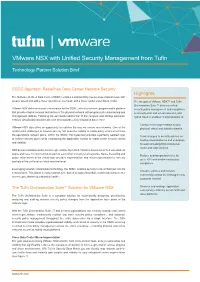 Vmware NSX with Unified Security Management from Tufin