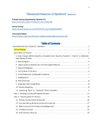 “Advanced Features of Qualtrics”(Updated)
