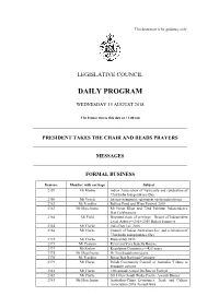 Daily Program