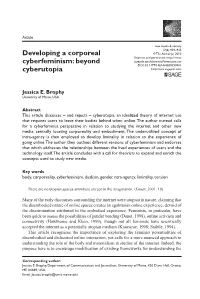 Developing a Corporeal Cyberfeminism: Beyond Cyberutopia