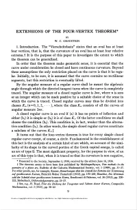 Extensions of the Four-Vertex Theorem*