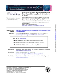 ITK-Syk from Deregulated Lymphocyte Activation by Premature Terminal
