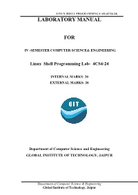 Laboratory Manual