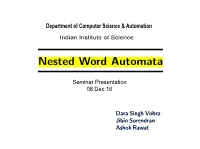 Nested Word Automata