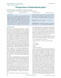 Prospectives of Helicobacter Pylori