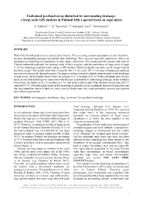 Undrained Peatland Areas Disturbed by Surrounding Drainage: a Large Scale GIS Analysis in Finland with a Special Focus on Aapa Mires
