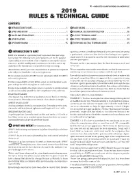 2019 Rules & Technical Guide
