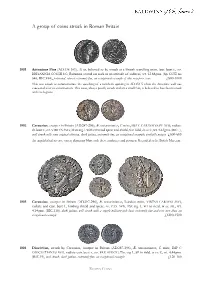 A Group of Coins Struck in Roman Britain