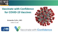 ACIP-Vaccinate with Confidence for COVID-19 Vaccine-October 30, 2020