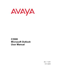 C3000 Microsoft Outlook User Manual