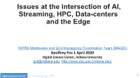 Issues at the Intersection of AI, Streaming, HPC, Data Centers And