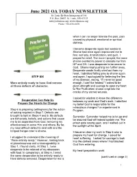 June 2021 OA TODAY NEWSLETTER St