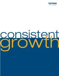 1999 Annual Report Growthconsistent Textron Is