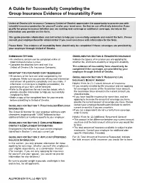 A Guide for Successfully Completing the Group Insurance Evidence of Insurability Form