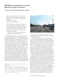 Building Community Across the Rural-To-Urban Transect