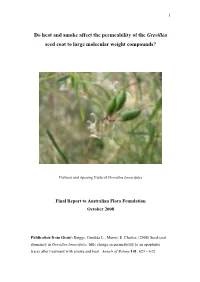Final Report to Australian Flora Foundation October 2008