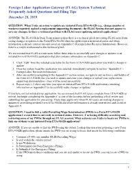 (FLAG) System Technical Frequently Asked Questions and Filing Tips December 20, 2019