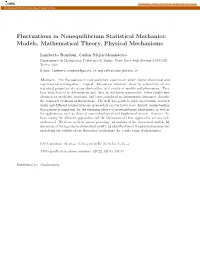 Fluctuations in Nonequilibrium Statistical Mechanics: Models, Mathematical Theory, Physical Mechanisms