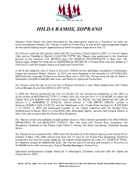 Hilda Ramos, Soprano
