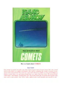 How We Found About COMETS