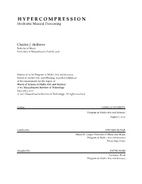 HYPERCOMPRESSION Stochastic Musical Processing