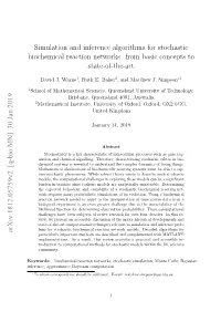 Simulation and Inference Algorithms for Stochastic Biochemical Reaction Networks: from Basic Concepts to State-Of-The-Art