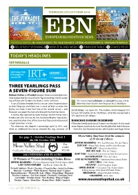 Three Yearlings Pass a Seven-Figure