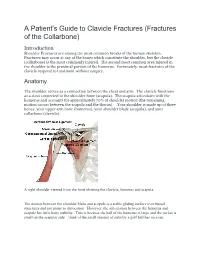 A Patient's Guide to Clavicle Fractures (Fractures of the Collarbone)