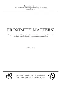 Proximity Matters?