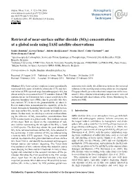 (SO2) Concentrations at a Global Scale Using IASI Satellite Observations