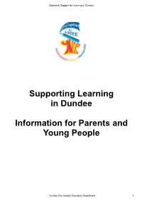 Supporting Learning in Dundee Information for Parents and Young