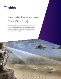 Synthetic Environment Core (SE Core)