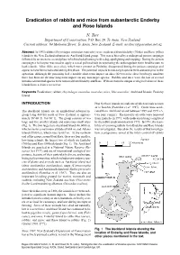 Torr, 2002. Eradication of Rabbits and Mice from Subantarctic Enderby and Rose Islands. in Turning