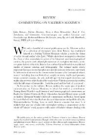 Commenting on Valerius Maximus