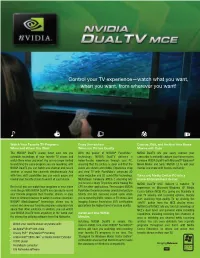 Control Your TV Experience—Watch What You Want, When You Want, from Wherever You Want!