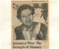 Jessamyn West: the Strength of Memory -...:.1