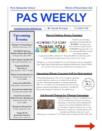 PAS WEEKLY Pennalexander.Philasd.Org | Mr