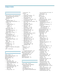 Subject Index