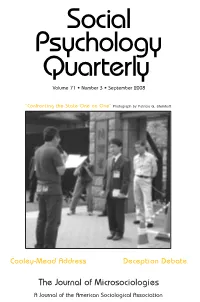 The Journal of Microsociologies a “Confronting the State One on One” “Confronting the Cooley-Mead Address Deception Debate