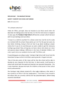 Hettie De Villiers, Principal, Does Not Hesitate to Use These Words When