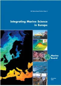 Integrating Marine Science in Europe