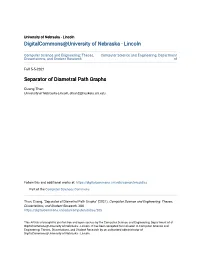 Separator of Diametral Path Graphs