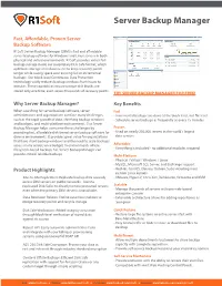 Server Backup Manager