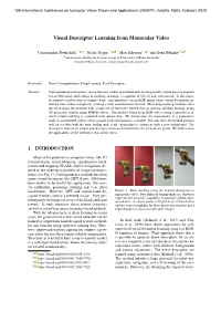 Visual Descriptor Learning from Monocular Video