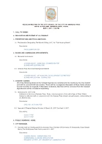 1. 2. 3. 3.I. 4. 4.I. 4.Ii. 5. 5.I. 5.Ii. 6. 7. 7.I. Regular Meeting of The