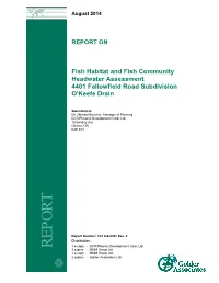 3Rd Submission Headwater Assessment Report
