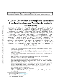 A LOFAR Observation of Ionospheric Scintillation from Two Simultaneous Travelling Ionospheric Disturbances R.A