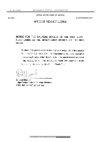 Notice for the Gauteng Division of the High Court Functioning As the Mpumalanga Division of the High Court 41090 OFFICE of the CHIEF JUSTICE
